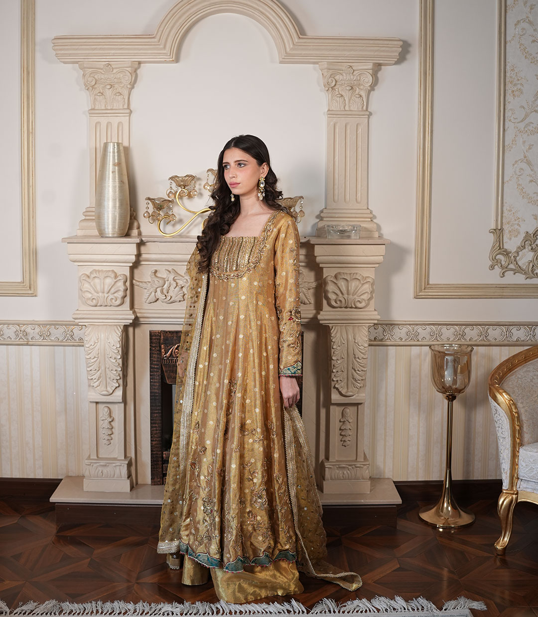Blush Ivory | 3pcs - Golden Gharara