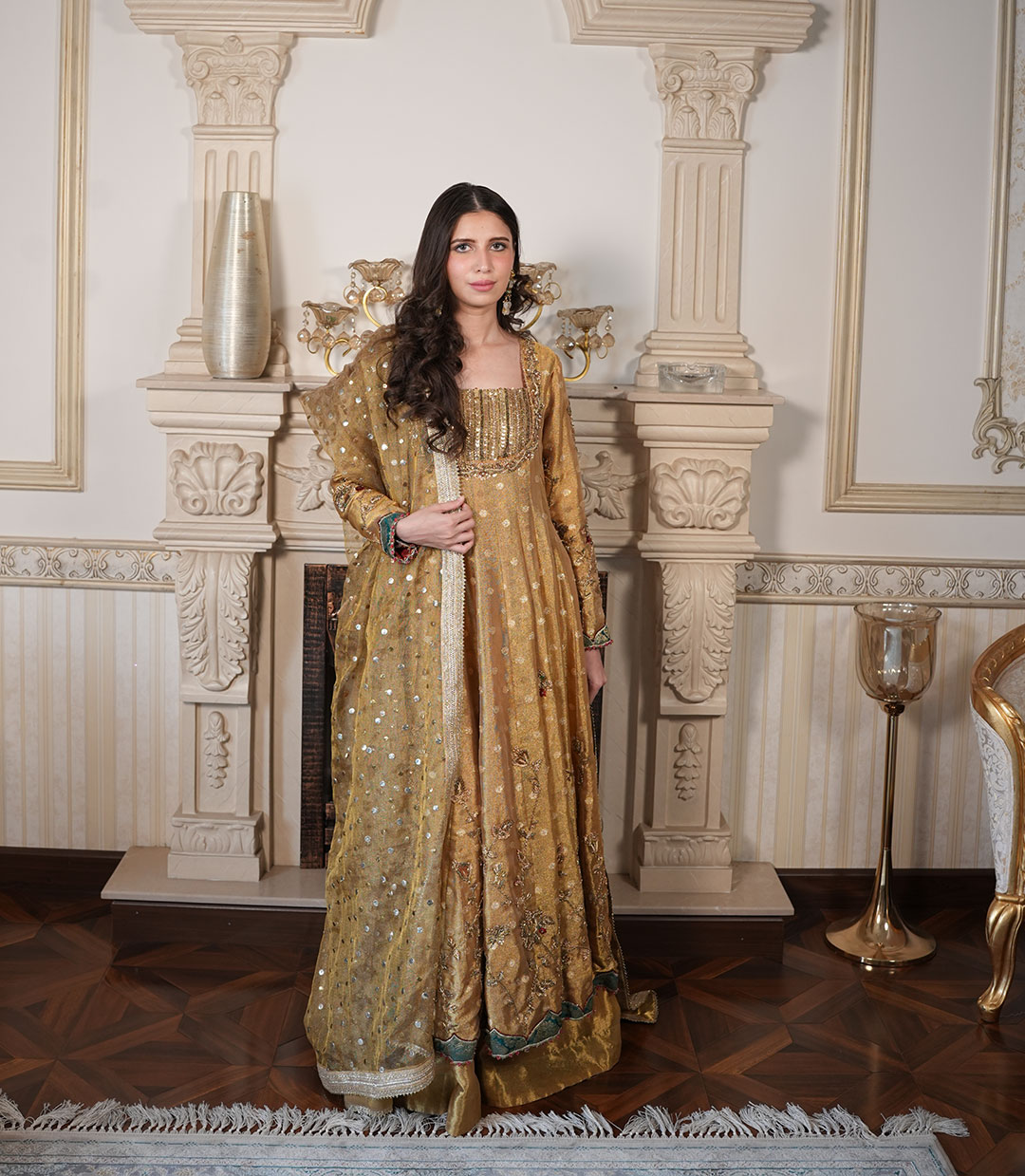 Blush Ivory | 3pcs - Golden Gharara