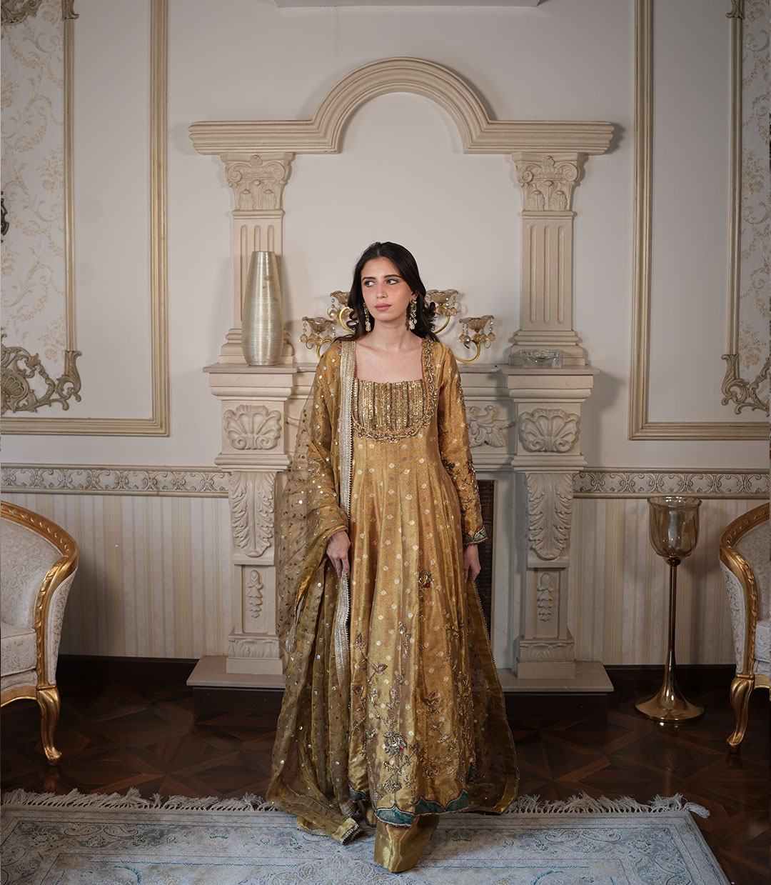 Blush Ivory | 3pcs - Golden Gharara